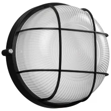 Светильник НПП 1302 60Вт E27 IP54 черн. круг с решеткой IEK LNPP0-1302-1-060-K02