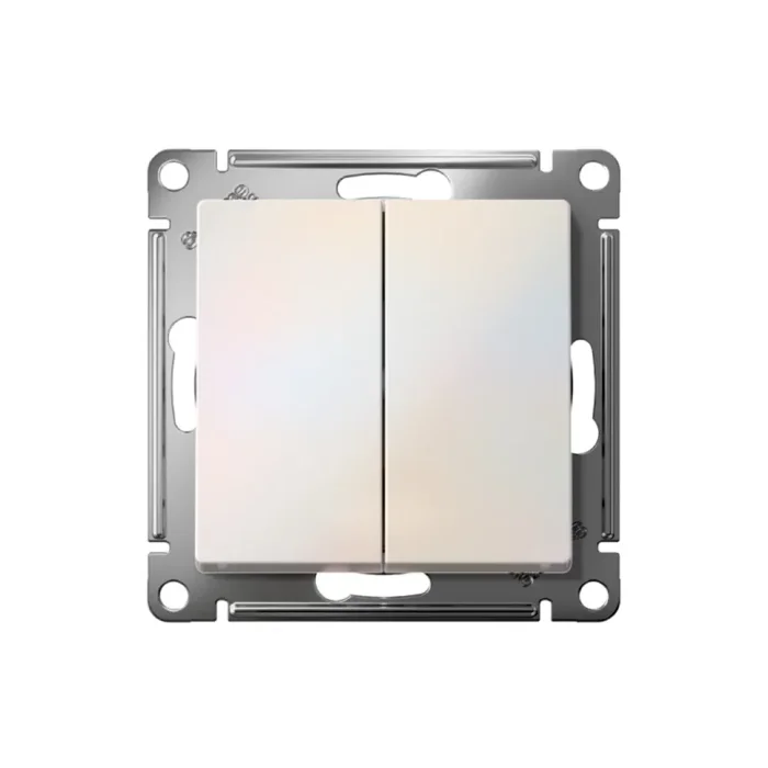 Переключатель проходной 2-кл. СП AtlasDesign 10А IP20 (сх. 6/2) 10AX механизм жемчуж. SE ATN000465