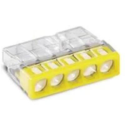 Клемма 5-и проводная 5х(0.5-2.5мм) для распред. коробки (с контактн. пастой &quot;Alu-Plus&quot;) WAGO 2273-245