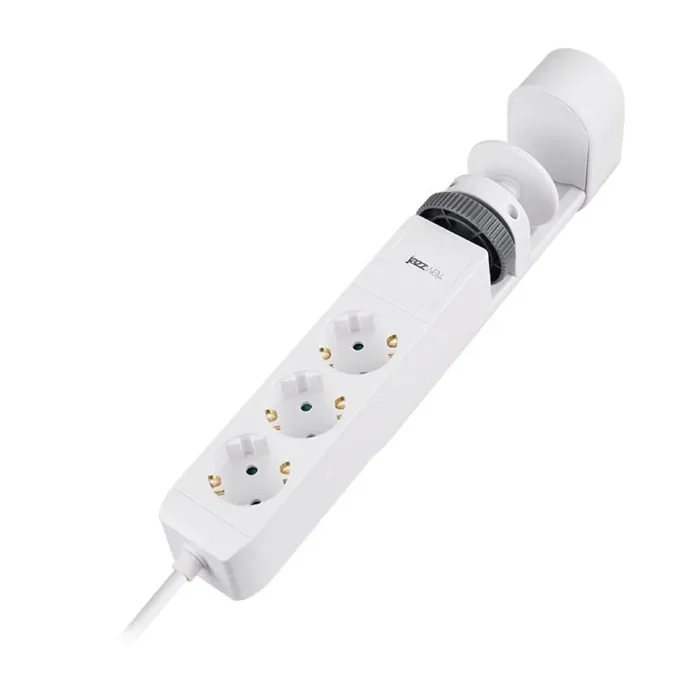 Удлинитель 3х1.5м на струбцине с заземл. с выкл. 3 USB выхода (2А+1С) IP20 ПВС 3х1 ETD-03U-150-wh (3х1.5) бел. JAZZway 5059535