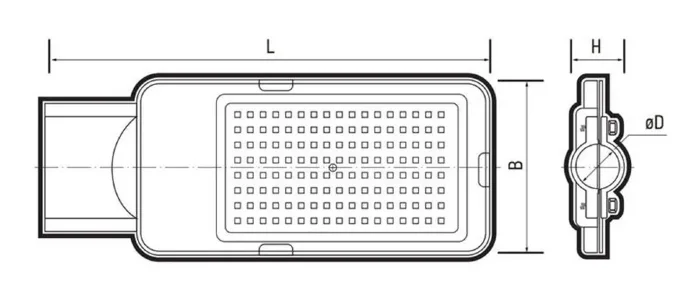Светильник светодиодный PSL 08 GR 200Вт 5000К IP65 140/70град. ДКУ уличный консольный с линзовым модулем Pro JazzWay 5045866