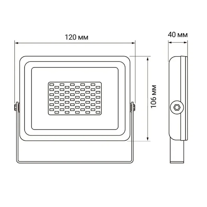 Прожектор светодиодный PFL-SC 10Вт 6500К IP65 190-260В ДО закален. матов. стекло JazzWay 5004863