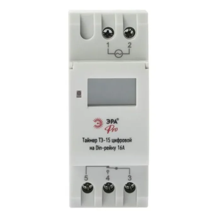 Таймер PRO NO-903-40 ТЭ-15 цифровой на Din-рейку 16А Эра Б0050656
