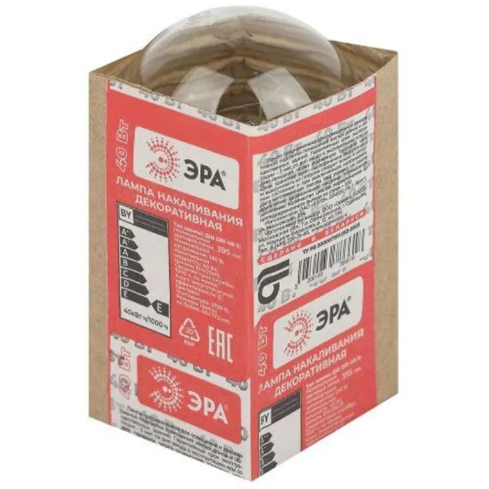 Лампа накаливания ДШ 40-230-Е14 40Вт шар (P45) 230В Е14 ЭРА Б0039132