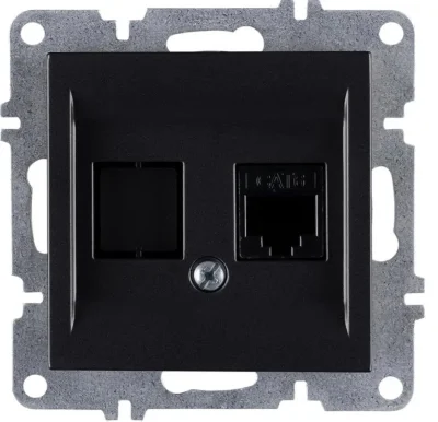 Розетка компьютерная LAVIN/KAREN RJ45 кат.6 механизм черн. ARVIA 50 07 2000 247