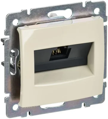 Розетка компьютерная 1-м СП Valena RJ45 UTP механизм сл. кость (DIY-упак.) IEK 695624
