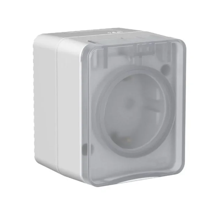 Розетка 1-м ОП AtlasDesign PROFI 16А IP54 250В заземл. защ. шторки сер. SE ATN543045