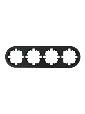 Рамка 4-м OSEN горизонт. круглая механизм черн. бархат LEZARD 744-4200-149