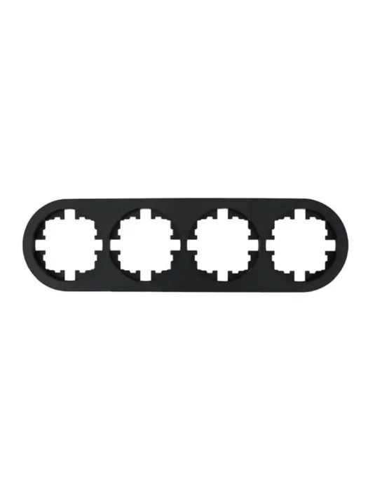 Рамка 4-м OSEN горизонт. круглая механизм черн. бархат LEZARD 744-4200-149