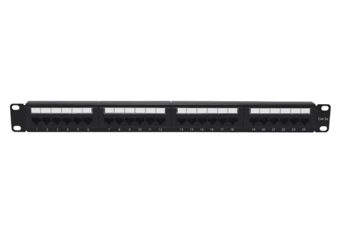 Патч-панель 19 1U кат.5E неэкранир. 24 порта RJ45 Dual IDC TOKOV ELECTRIC TKE-PP-5E-1U-24P-UTP