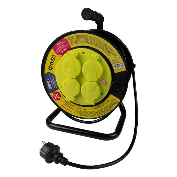 Удлинитель на катушке 4х30м с заземл. IP44 CRW-04-3000 ФАZА 5063853
