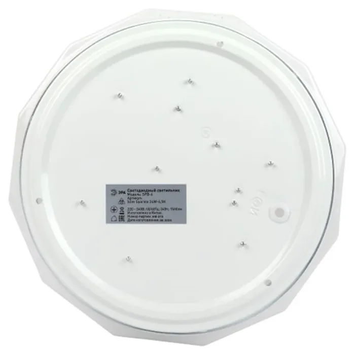 Светильник светодиодный Классик SPB-6 Slim Sparkle WH 24W-6.5K 24Вт 6500К без ДУ Эра Б0069788