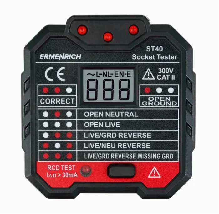 Тестер розеток Zing ST40 Ermenrich 82963