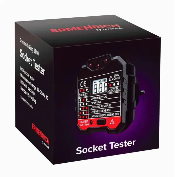 Тестер розеток Zing ST40 Ermenrich 82963