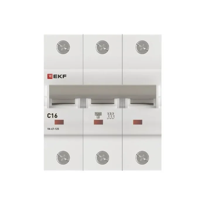 Выключатель автоматический 3п C 16А 15кА ВА 47-125 PROxima EKF mcb47125-3-16C