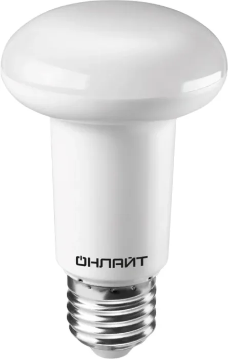 Лампа светодиодная 61 143 OLL-R63-8-230-6.5K-E27 8Вт 6500К холод. бел. E27 800лм 176-264В ОНЛАЙТ 61143