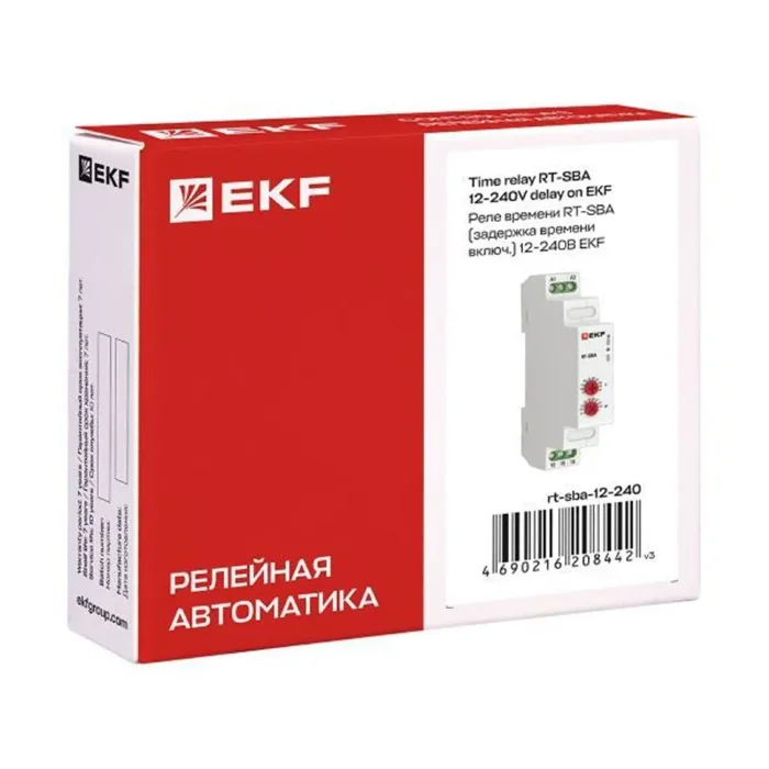 Реле времени RT-SBA 12-240В задержка времени включ. PROxima EKF rt-sba-12-240