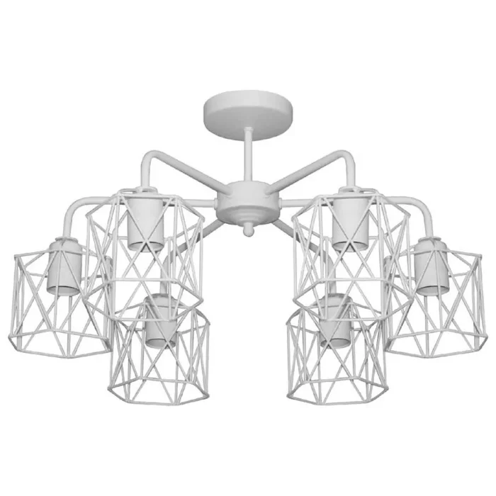 Светильник "Стелла" 161 НПБ 01-6х60-142 Е27 ИУ бел. муар Элетех 1005404670
