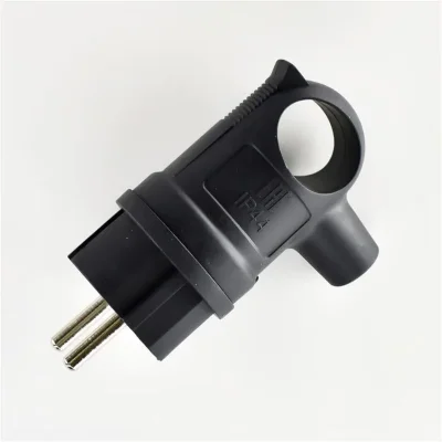 Вилка 16А 2P+PE 220-240В IP44 с ручкой каучук LEZARD 106-0400-0109/109