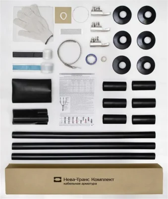 Муфта кабельная концевая наружн. установки 10кВ КНТпН 3х(70-120мм) с болт. наконечн. Нева-Транс Комплект 22020121