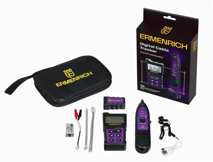 Тестер кабельный многофункциональный NetGeeks NP40 фиолет. Ermenrich 84549