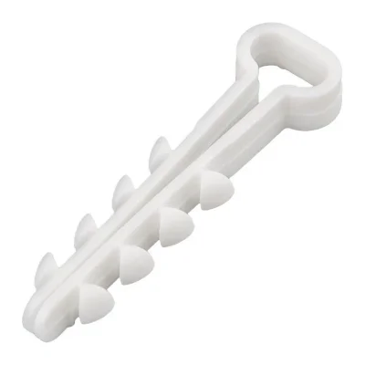 Дюбель-хомут нейлоновый прямоугольный 5-8мм бел. (уп.100шт) Rexant 07-4608