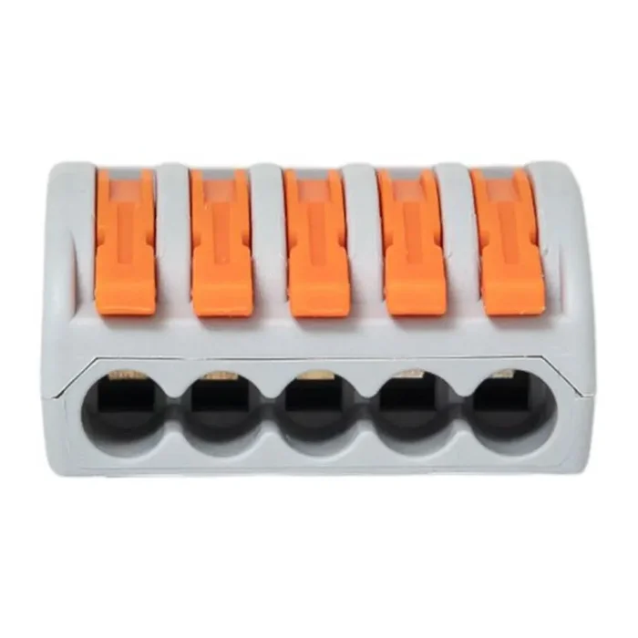 Клемма строительно-монтажная СМК 222-415 5-проводная 0.08-2.5кв.мм с рычагом (уп.100шт) PROxima EKF plc-smk-415