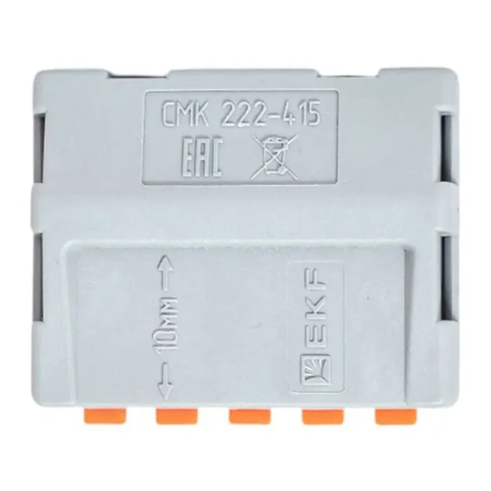 Клемма строительно-монтажная СМК 222-415 5-проводная 0.08-2.5кв.мм с рычагом (уп.100шт) PROxima EKF plc-smk-415