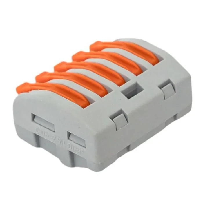 Клемма строительно-монтажная СМК 222-415 5-проводная 0.08-2.5кв.мм с рычагом (уп.100шт) PROxima EKF plc-smk-415