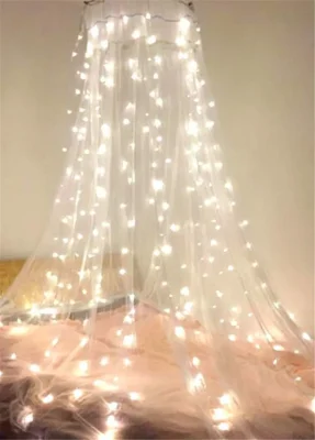 Гирлянда светодиодная &quot;Пучок&quot; 7 нитей 1.8м 126LED тепл. бел. 220В провод зел. КОСМОС KOC_TRE-V71