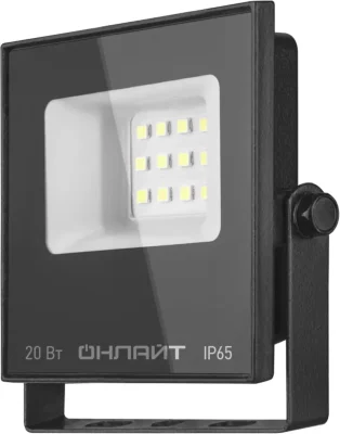Прожектор светодиодный 90 844 OFL-03-20-6.5K-BL-IP65-LED 20Вт 6500К IP65 1600лм черн. ОНЛАЙТ 90844