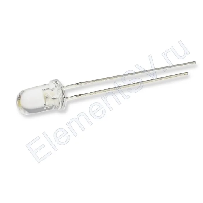 Светодиод ICL-5mm LE1 (warm white, 14000-16000 mcd, clear)