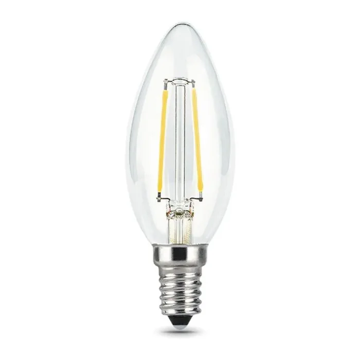Лампа светодиодная филаментная Black Filament 7Вт свеча 4100К нейтр. бел. E14 580лм GAUSS 103801207