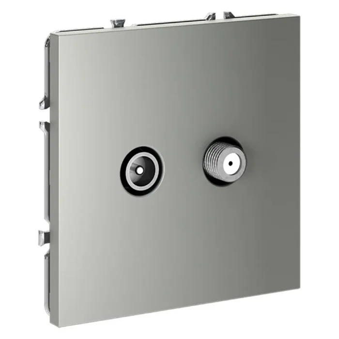 Розетка телевизионная оконечная TV + SAT 2-м СП S70 механизм сталь Voltum VLS060405