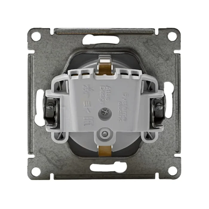 Розетка 1-м СП AtlasDesign 16А IP20 с заземл. механизм бел. SE ATN000143