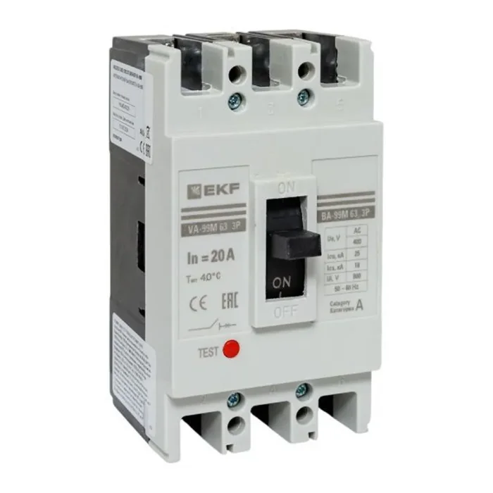 Выключатель автоматический 3п 63/20А 25кА ВА-99М PROxima EKF mccb99-63-20m