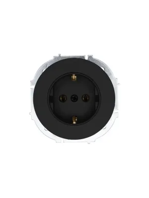 Розетка 1-м OSEN IP20 16А с заземл. ПБТ механизм черн. бархат LEZARD 743-4288-122B