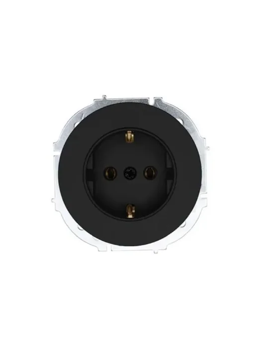 Розетка 1-м OSEN IP20 16А с заземл. ПБТ механизм черн. бархат LEZARD 743-4288-122B