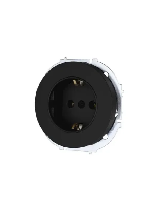 Розетка 1-м OSEN IP20 16А с заземл. ПБТ механизм черн. бархат LEZARD 743-4288-122B