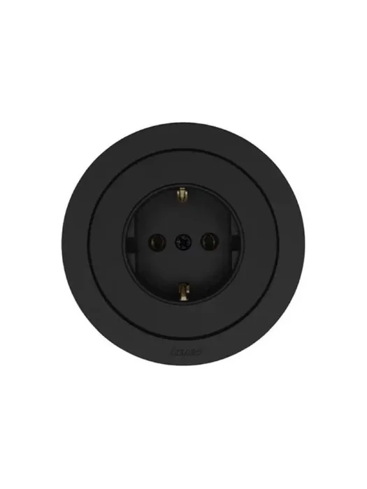 Розетка 1-м OSEN IP20 16А с заземл. ПБТ механизм черн. бархат LEZARD 743-4288-122B