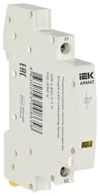 Лампа индикаторная одинарная LED 110-230В AC желт. ARMAT IEK AR-LED-1-1-Y