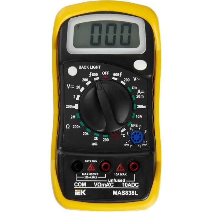 Мультиметр цифровой Master MAS838L IEK TMD-3L-838
