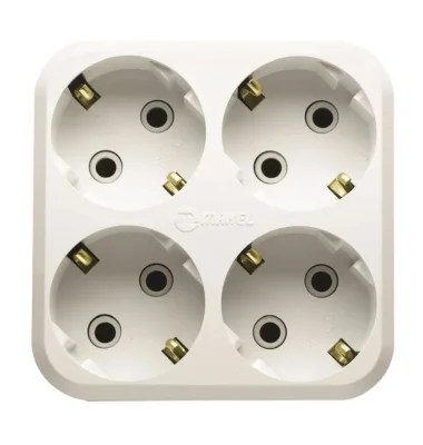 Разветвитель 4-м с заземл. (NEW) Makel 10001205