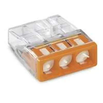 Клемма 3-х проводная 3х(0.5-2.5мм) для распред. коробки (с контактн. пастой &quot;Alu-Plus&quot;) WAGO 2273-243