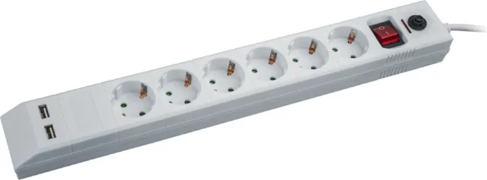 Удлинитель с сетевым фильтром 6х1.8м с заземл. 16А IP20 71 864 NSP-USB-06-180-ESC-3х1 3х1 Navigator 71864