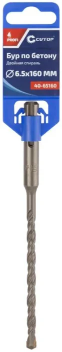 Бур по бетону Profi двойн. резьба SDS-Plus 6.5х160мм Cutop 40-65160