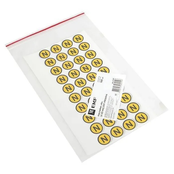 Наклейка "N" d20мм EKF an-2-07