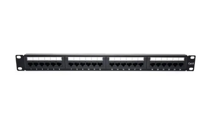 Патч-панель 19 1U кат.6 неэкранир. 24 порта RJ45 Dual IDC TOKOV ELECTRIC TKE-PP-6-1U-24P-UTP