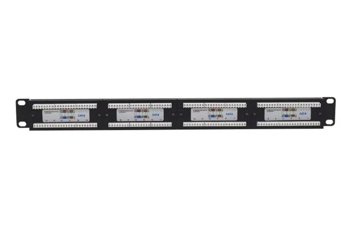 Патч-панель 19 1U кат.6 неэкранир. 24 порта RJ45 Dual IDC TOKOV ELECTRIC TKE-PP-6-1U-24P-UTP
