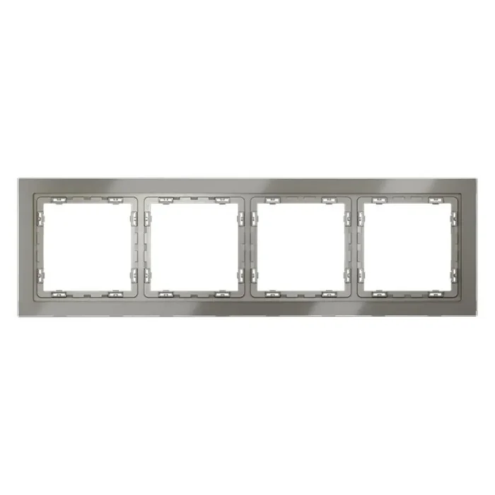 Рамка 4-м S70 стеклян. шелк Voltum VLS110404